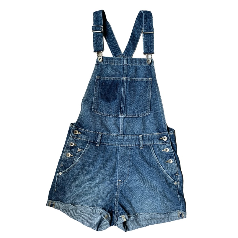 H&M : denim overall shorts